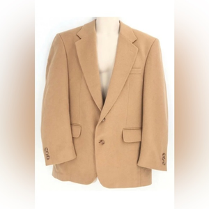 John W. Nordstrom 99079 Men’s 100% Camel Hair Two‎ Button Blazer Size 44L EUC